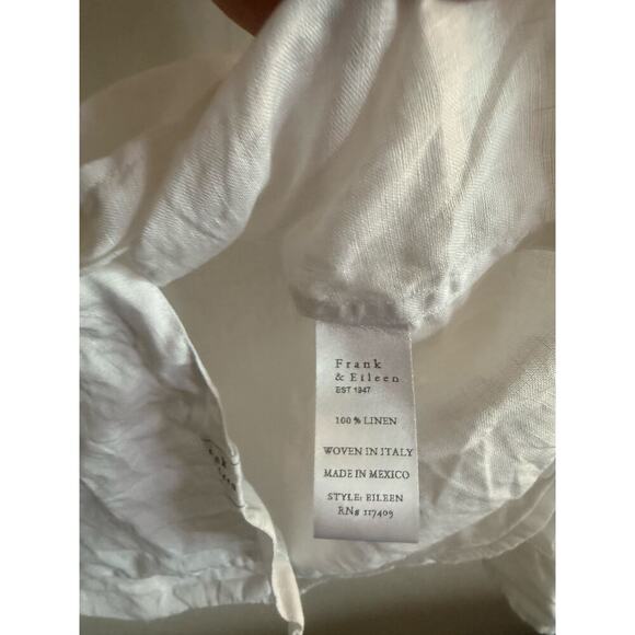 Frank & Eileen Linen ‘Eileen’ Top - White - Small - Picture 5 of 5